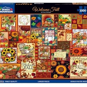 1000 Piece Jigsaw Puzzle Autumn and Fall Collage Puzzles with Large Pieces